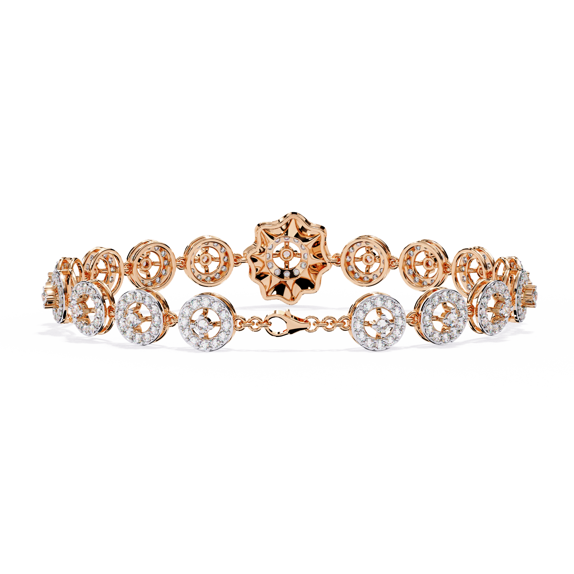 Solitairekart 2.16ct Eternity Link Natural Diamond Bracelet-HI Color, VS-SI Clarity